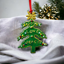 Load image into Gallery viewer, Love Joy Peace Christmas Tree Ornament