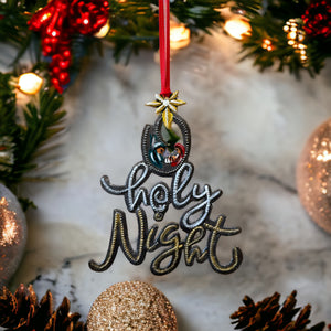 Oh Holy Night Nativity Painted Ornament