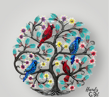 Load image into Gallery viewer, Cardinal and Blue Jay Tree - 15”