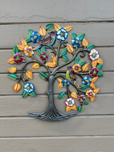 Sunflower Birds Tree of Life with Heart Trunk - 21"