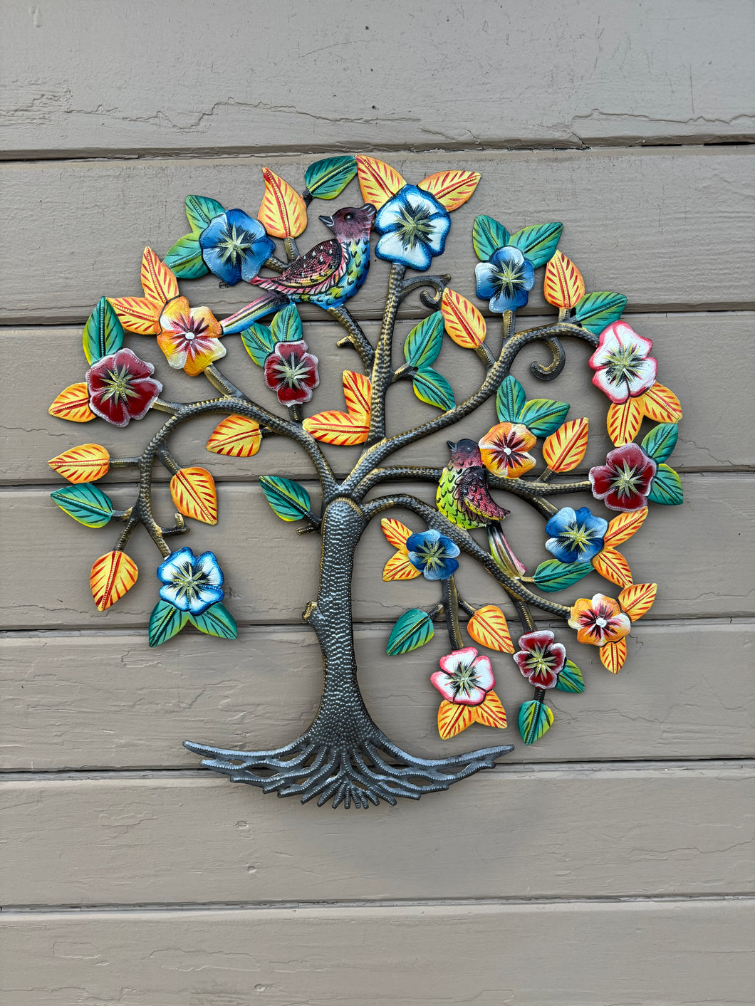 Sunflower Birds Tree of Life with Heart Trunk - 21