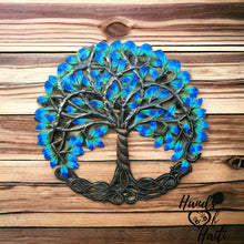 Load image into Gallery viewer, Blue Painted Tree of Life 23”