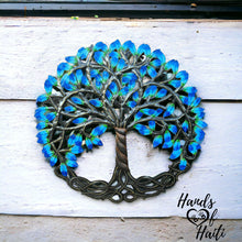 Load image into Gallery viewer, Blue Painted Tree of Life 23”