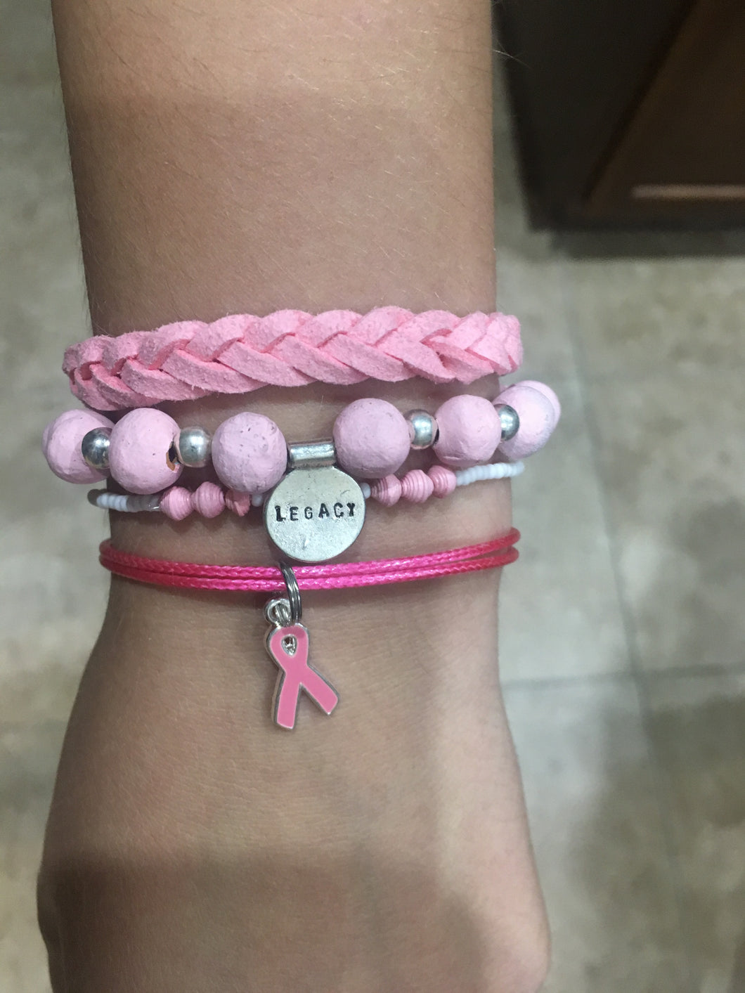 50 Pack Breast Cancer Awareness Pink Ribbon Bracelets Hope Faith Strength  Courage Inspiring Wristbands : Amazon.in: Home & Kitchen